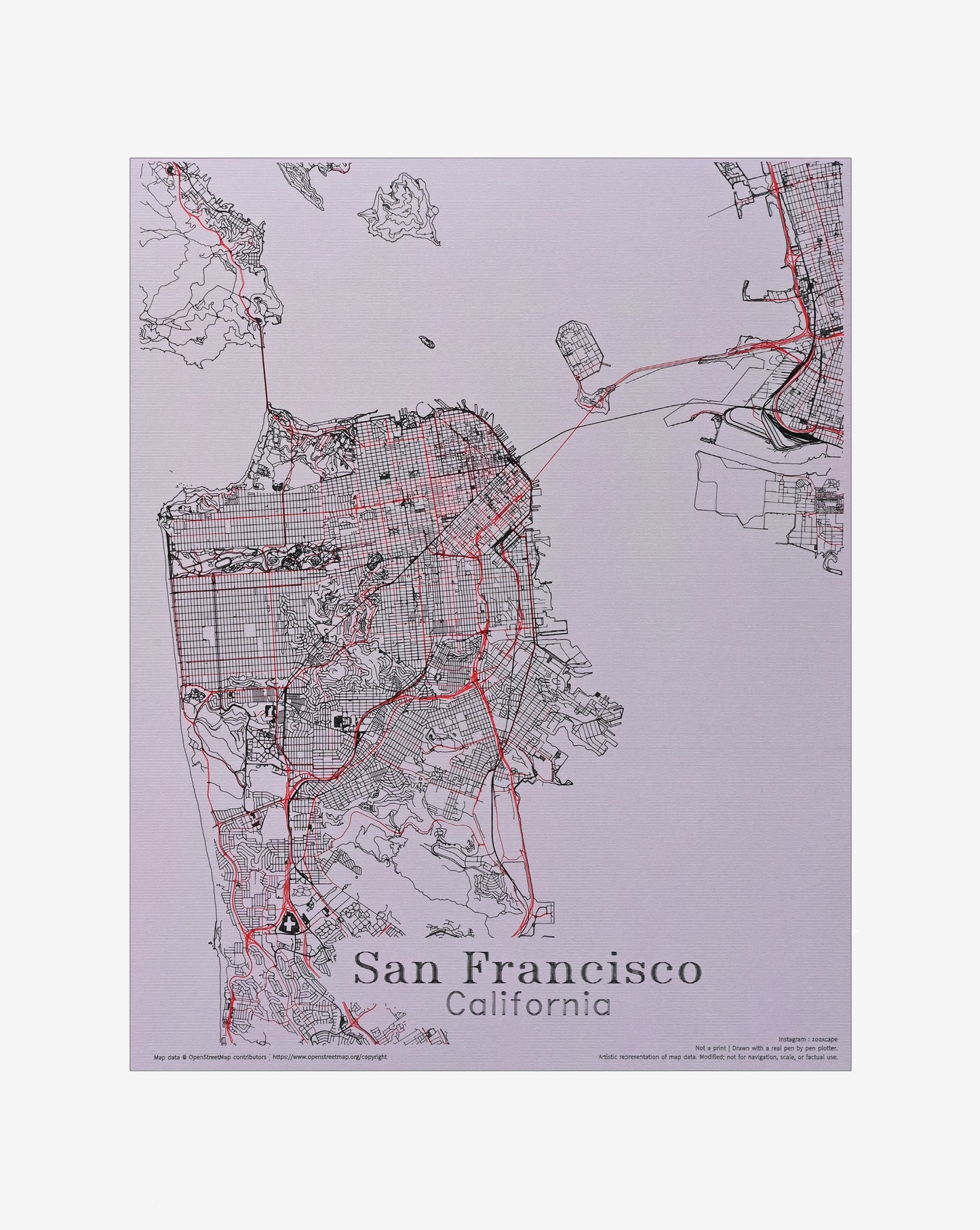 San Francisco - 2 | Map 16" x 20"