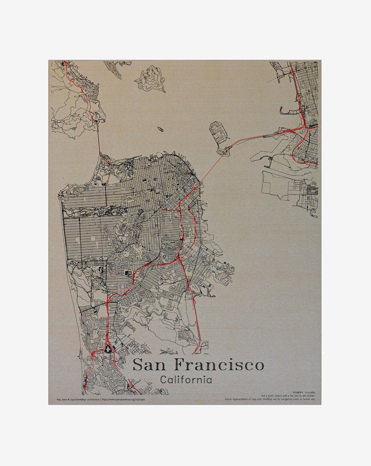 San Francisco - 2 | Map 16" x 20"