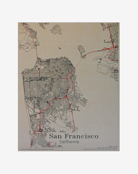 San Francisco - 2 | Map 16" x 20"