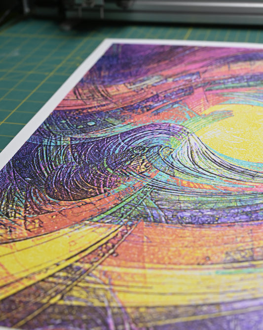 Helios Spiral | Pen plotter art | 16" x 20"