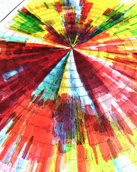 Equilibrium Heart | Algorithmic art | 12"x16"