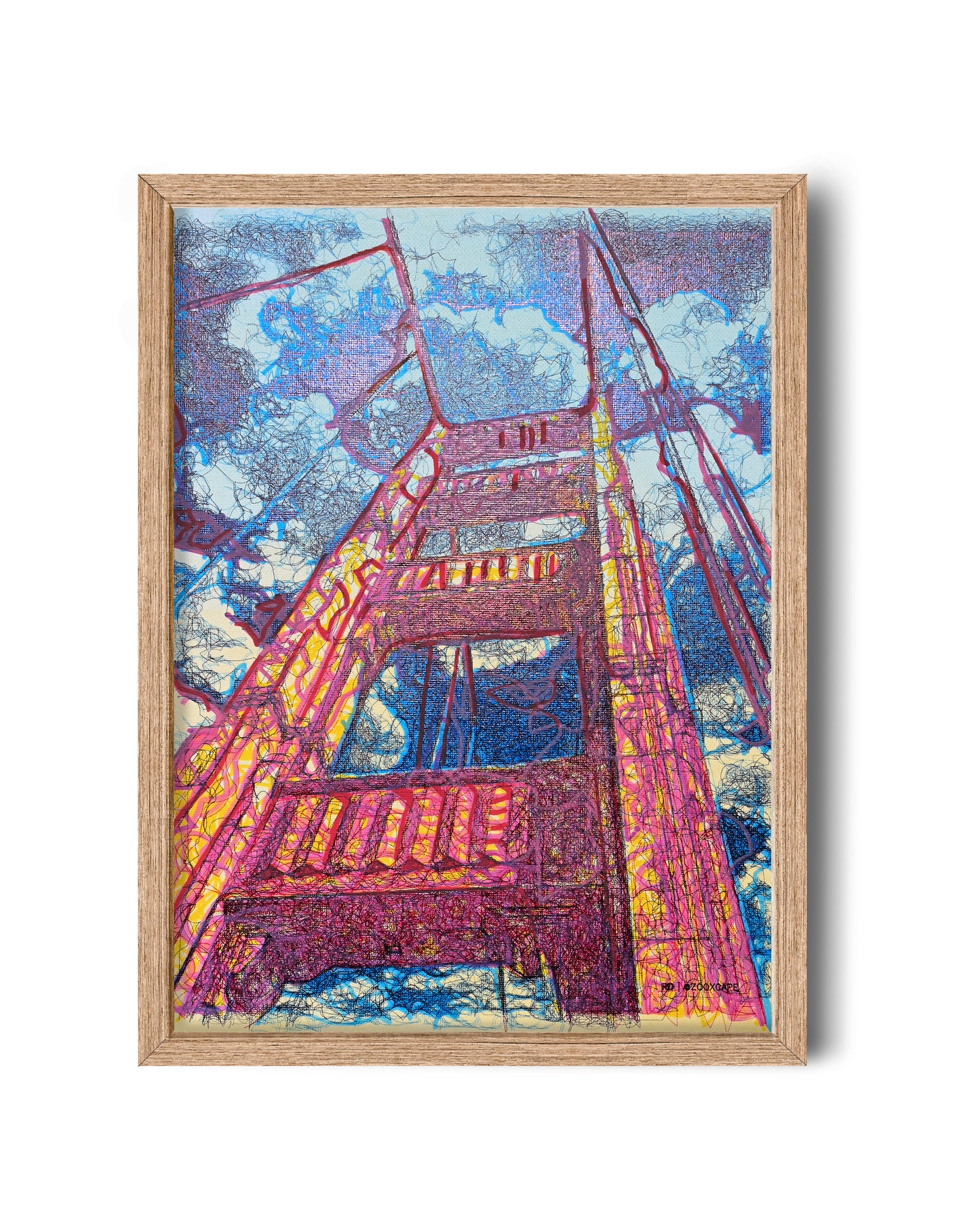 Golden Impression | 11"x14" | Canvas art