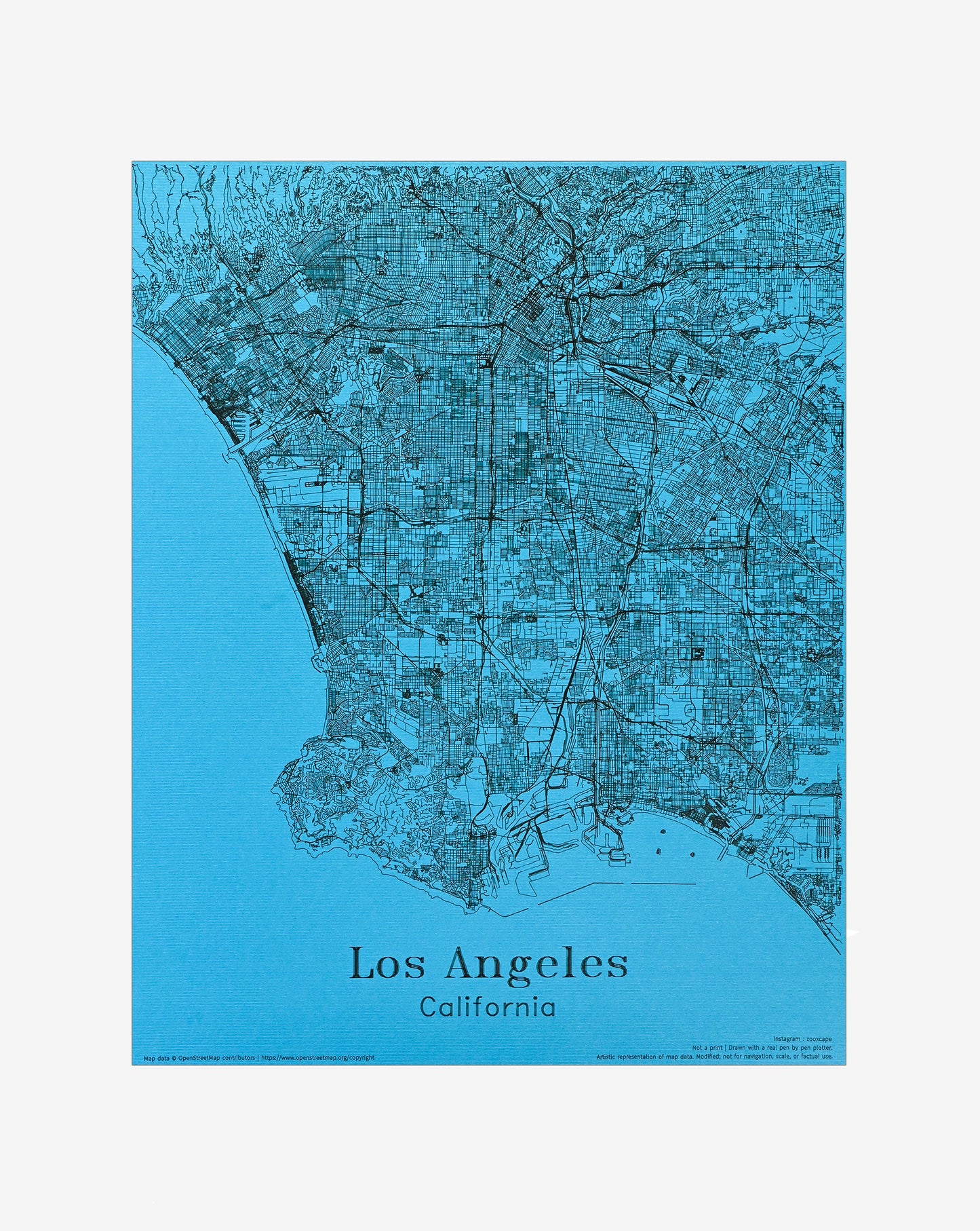 Los Angeles - 2 | Map 16" x 20"