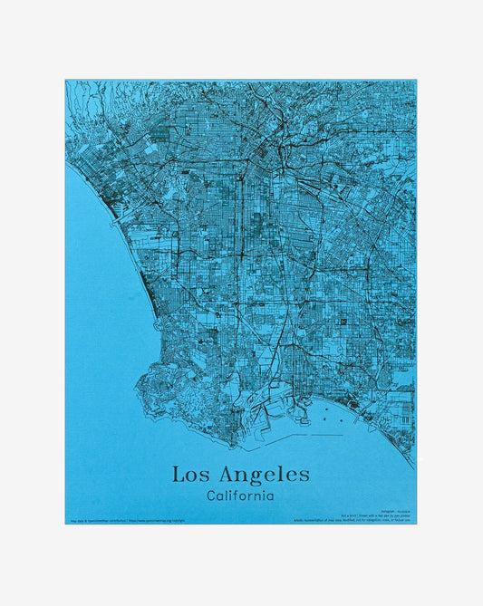 Los Angeles - 2 | Map 16" x 20"