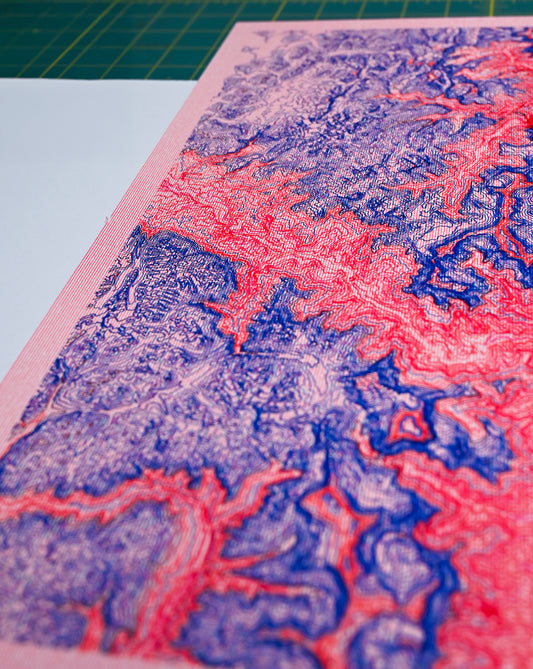 The Land That Rises | Algorithmic Art | 12" x 16"