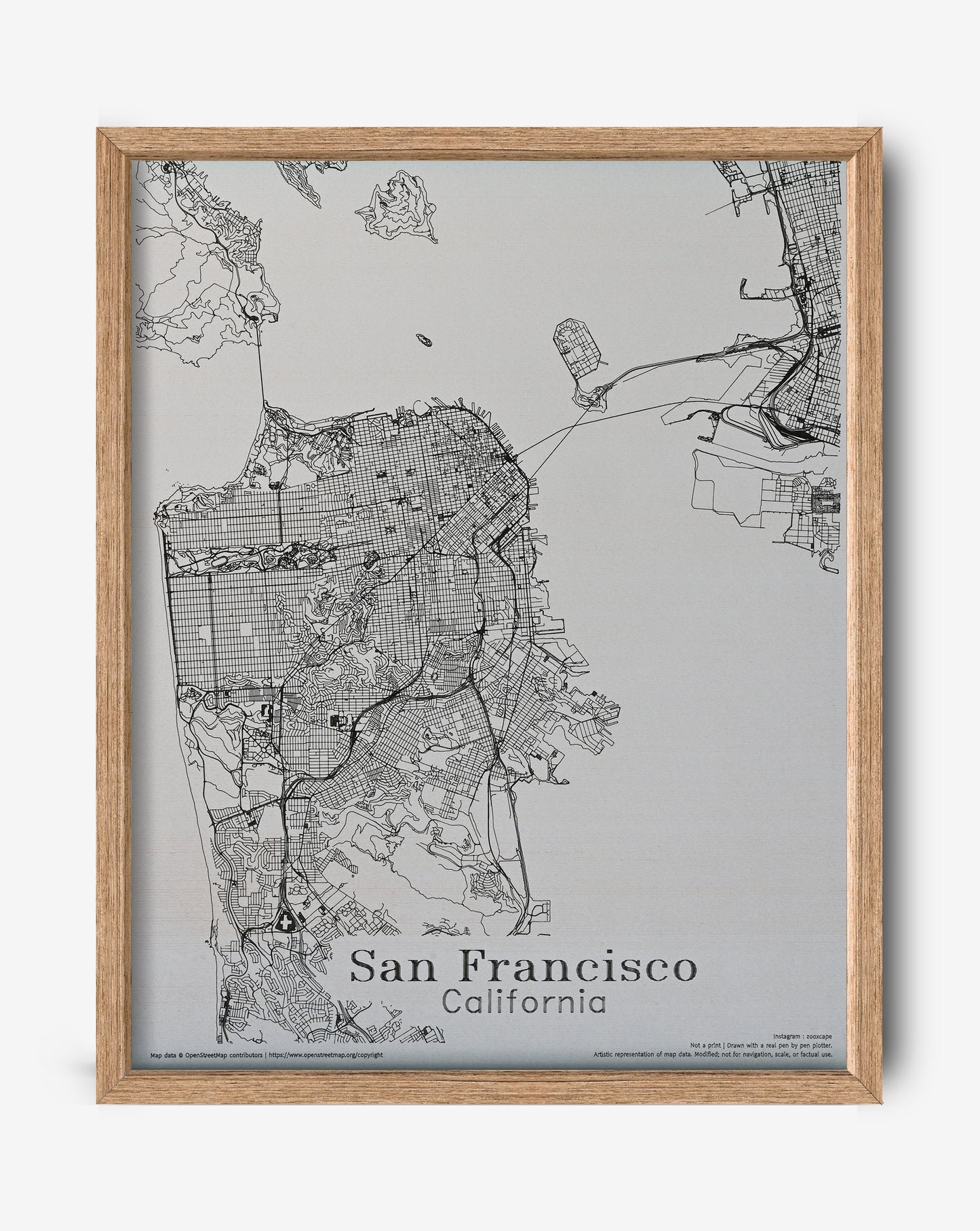 San Francisco - 1 | Map 16" x 20"