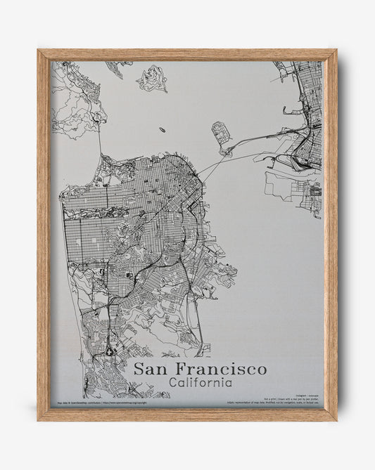 San Francisco - 1 | Map 16" x 20"