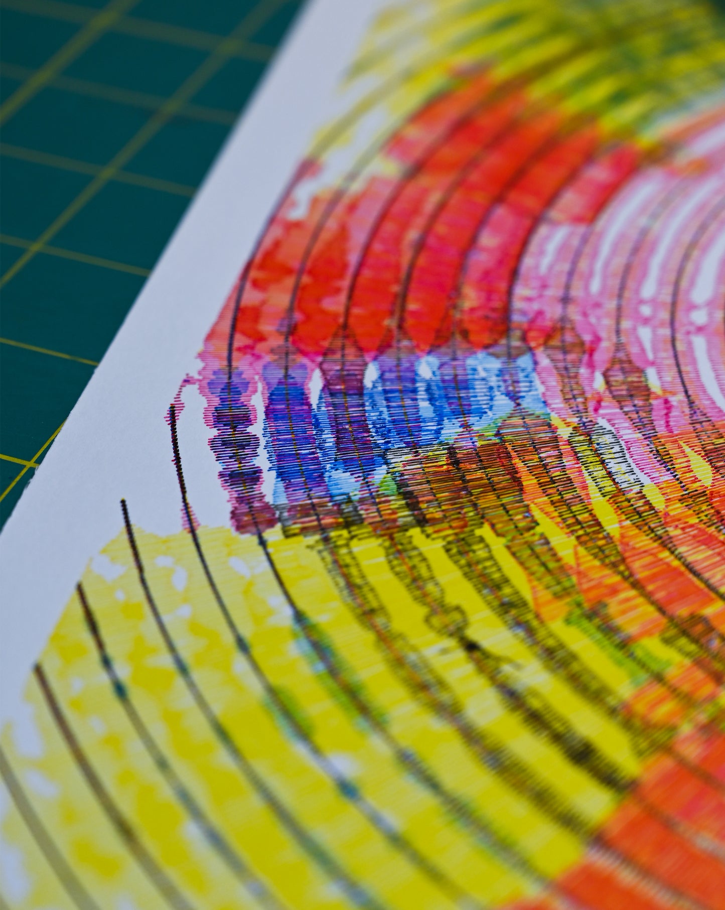 Tide heart | Algorithmic art | 12" x 16"