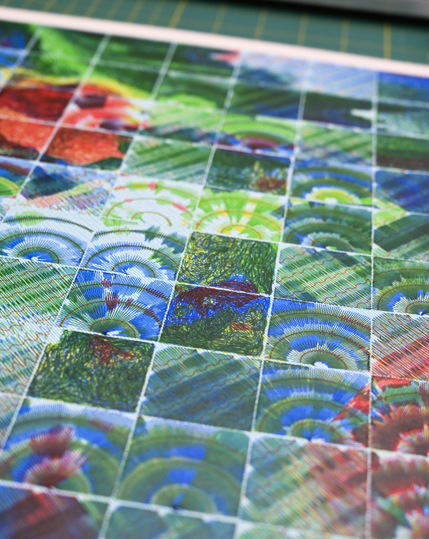 Nocturn squares | Pen Plotter Art | 16" x 20"