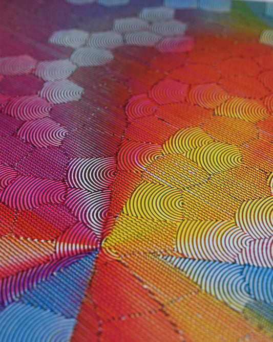 Fading Spiral | Pen plotter art | 22" x 30"