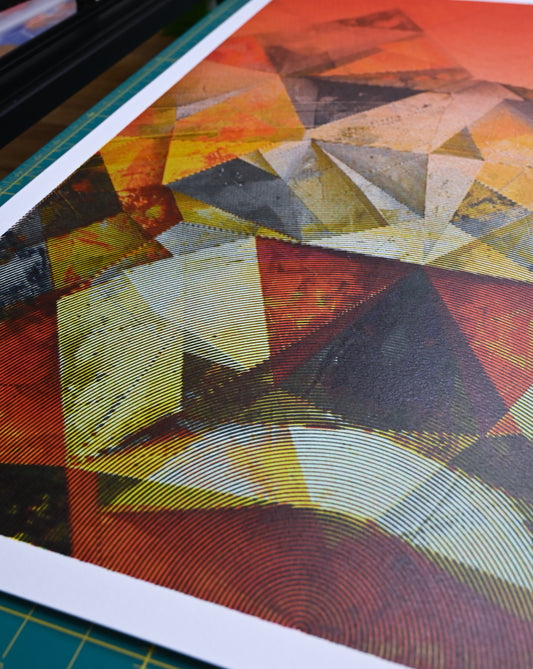 Shapes Learn to Fly | Pen plotter art | 22" x 30"