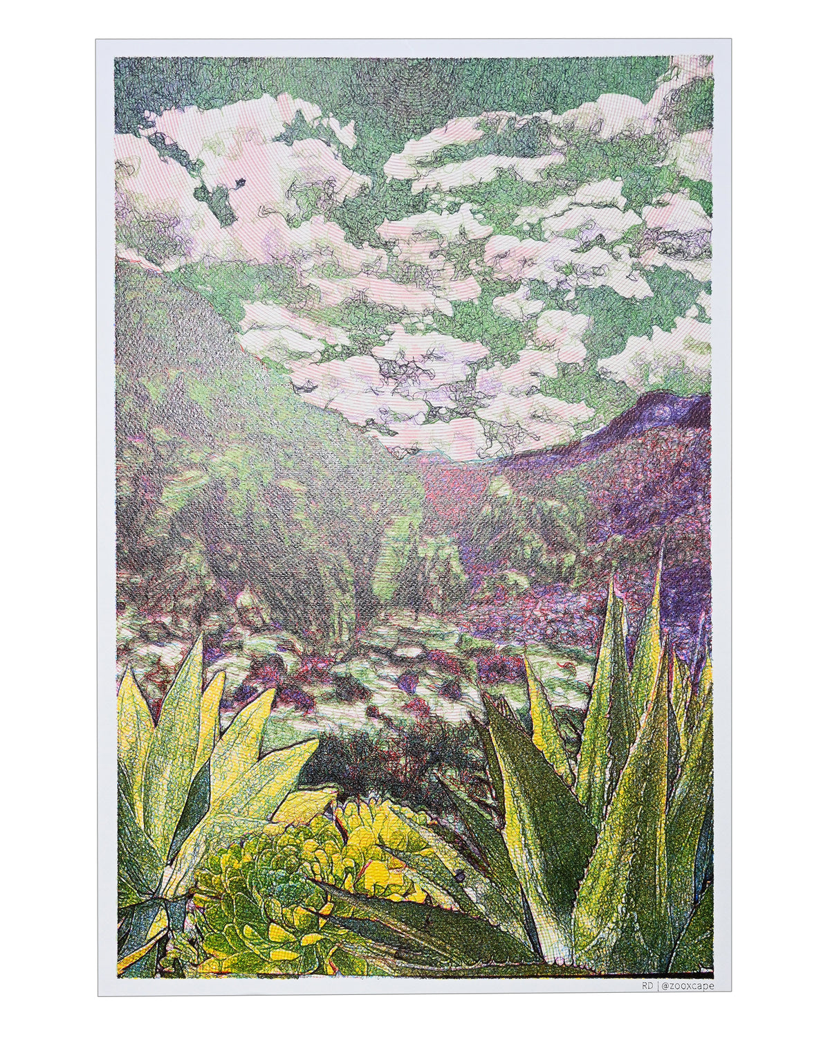 Green and Blooms | 16" x 24"