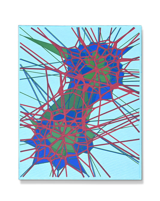 Interwoven Fields | Plotted Canvases | 11"x14"