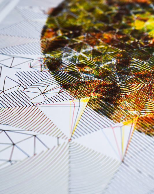 Earth Vein | Pen plotter art | 22" x 30"