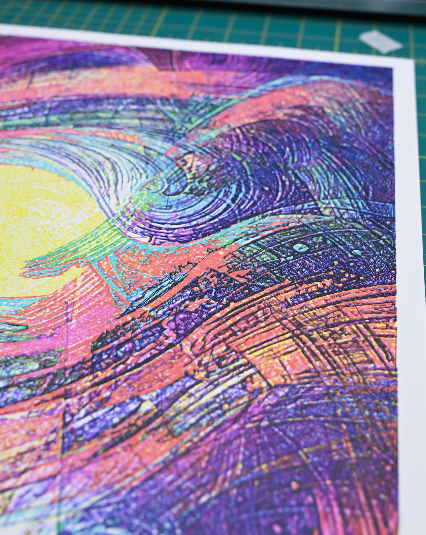 Helios Spiral | Pen plotter art | 16" x 20"