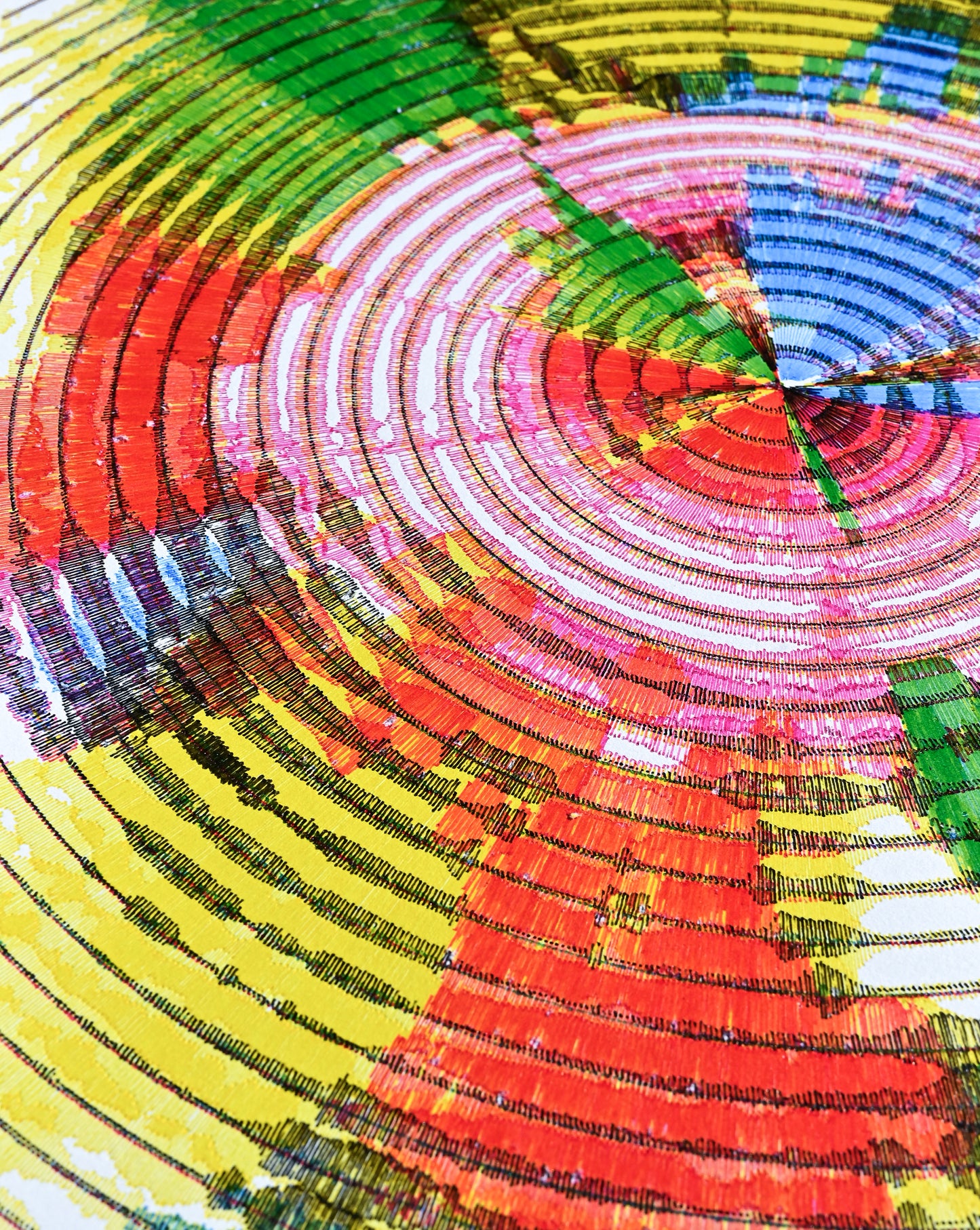 Tide heart | Algorithmic art | 11" x 14"