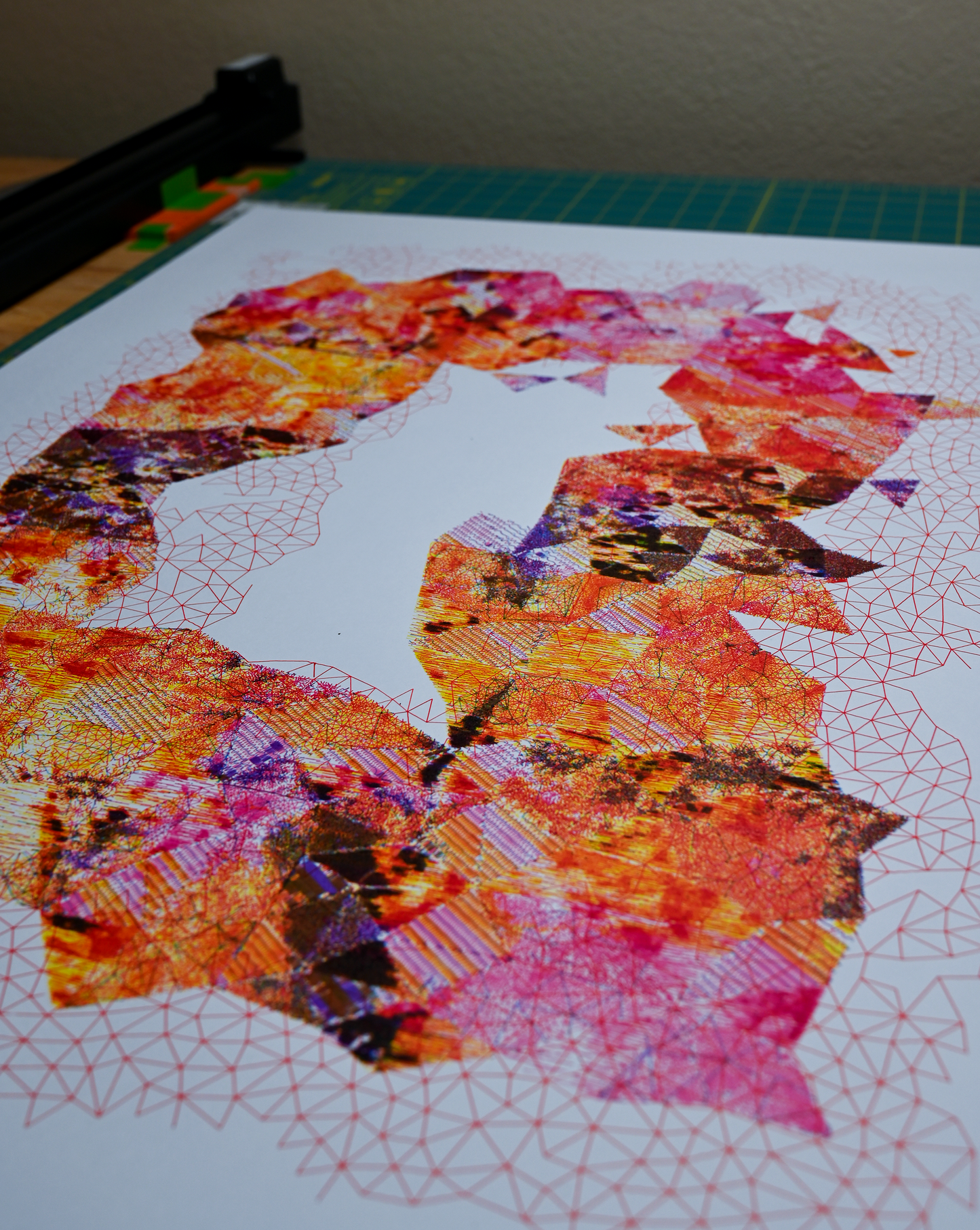 Prismatic Core | Algorithmic art | 22" x 30"