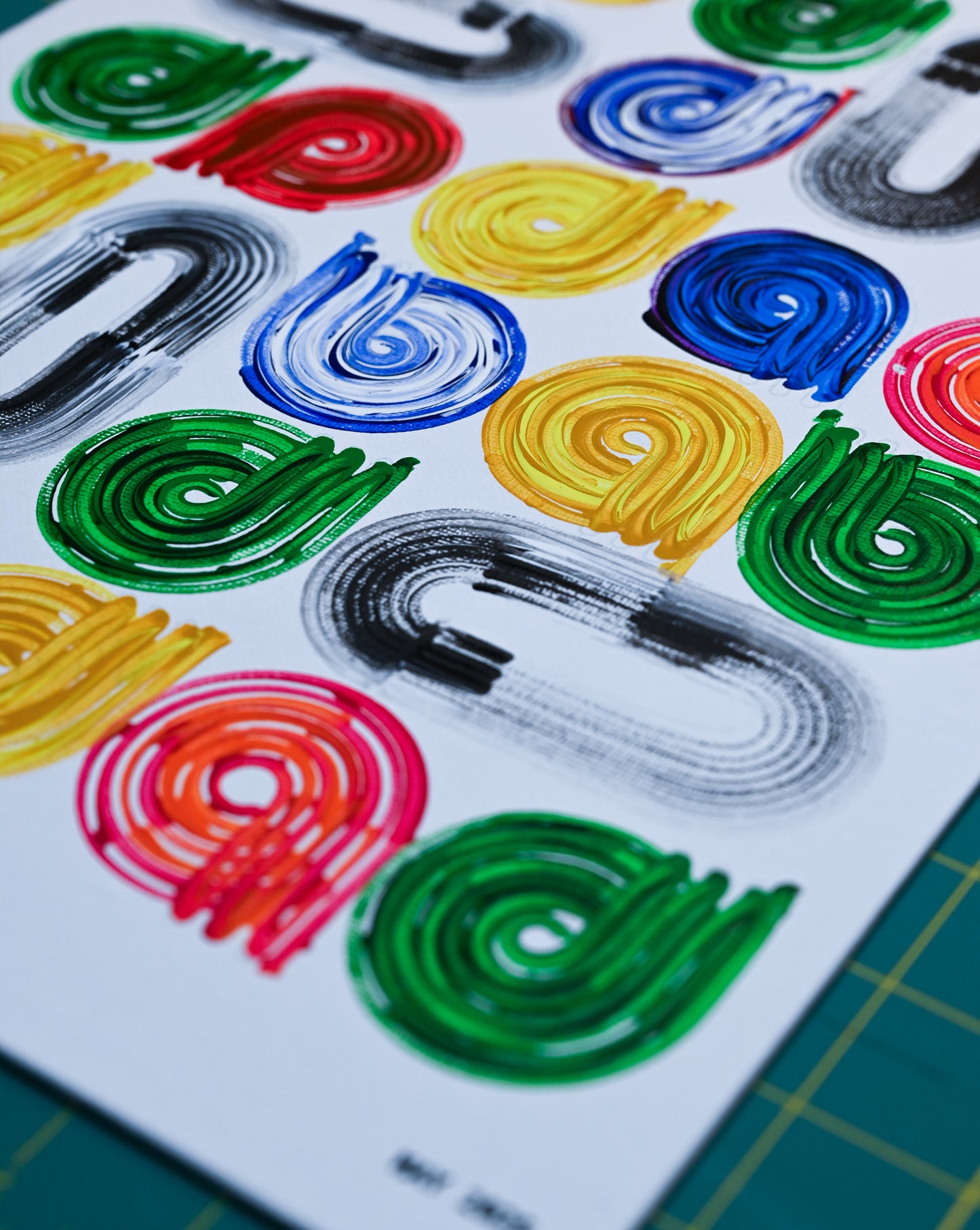 Monoline Brushwork | Plotted Canvases | 11"x14"