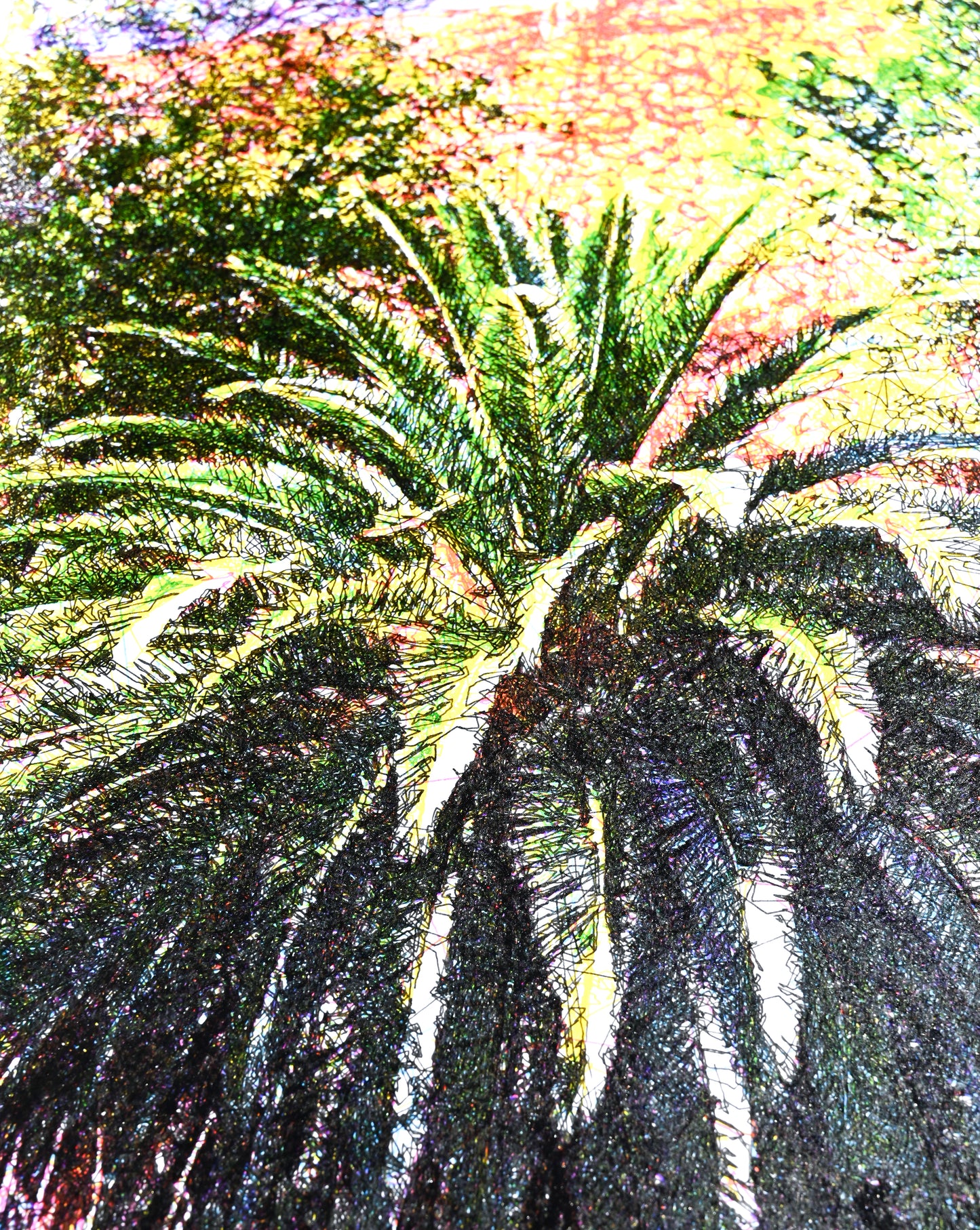 Whisper of the Palm | Generative art print | 12" x 16"