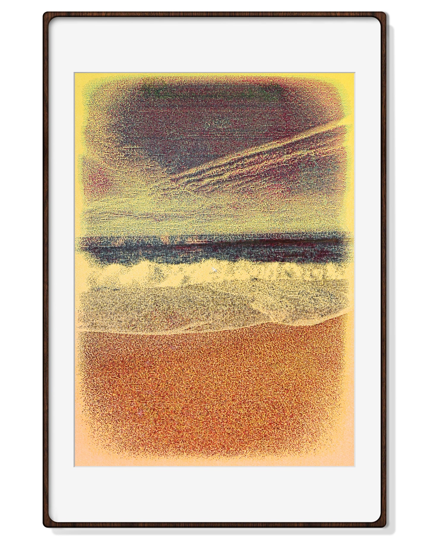 Beach sand - 22" × 30" | Framed + Mat 24" × 36"