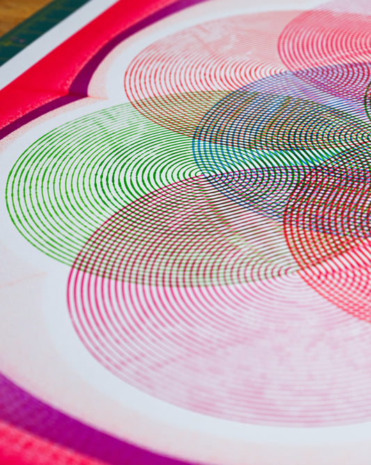 Sevenfold Mandala - 22" × 30" | Framed + Mat 24" × 36"