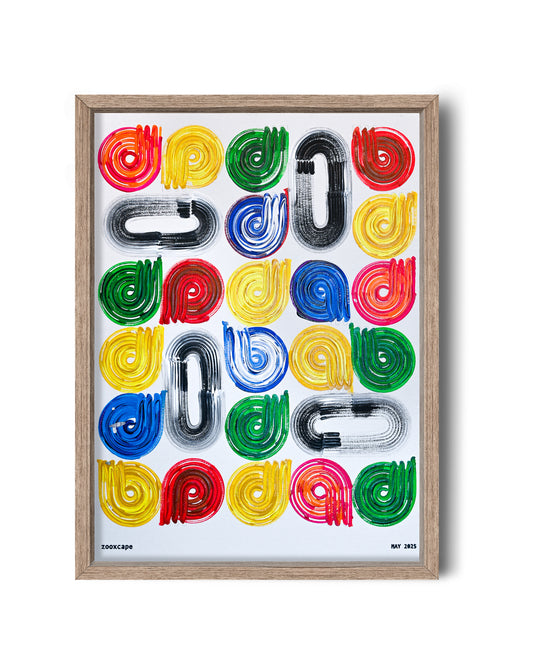 Monoline Brushwork | 11"x14" | Canvas art