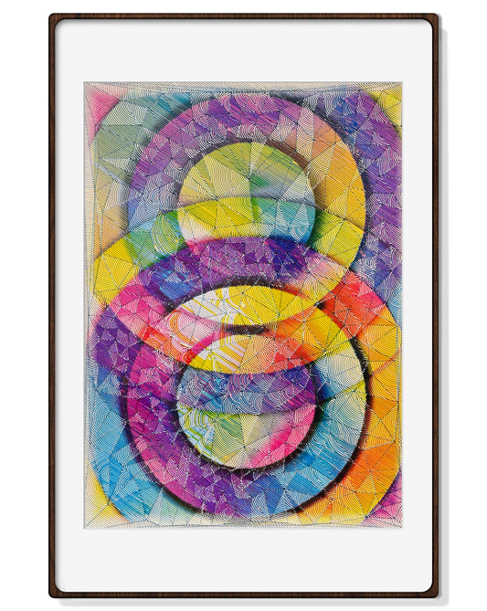Echoes in Parallel - 22" × 30" | Framed + Mat 24" × 36"