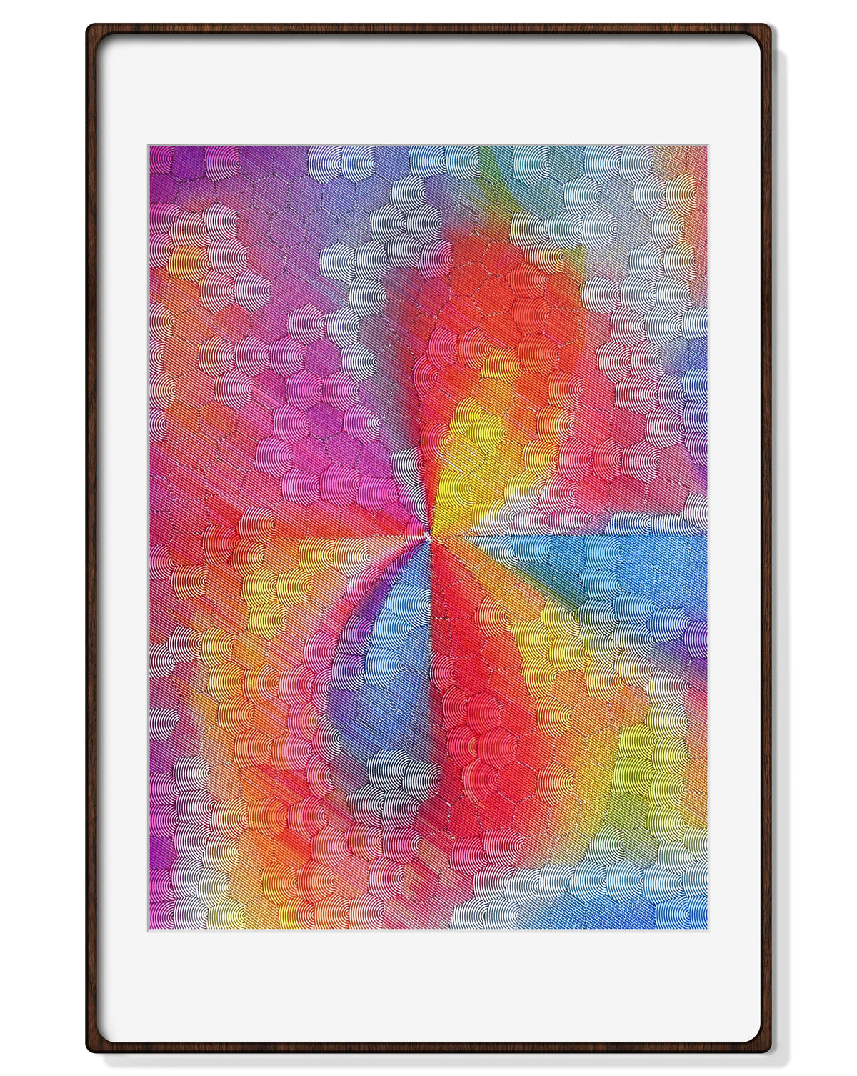 Fading Spiral - 22" × 30" | Framed + Mat 24" × 36"