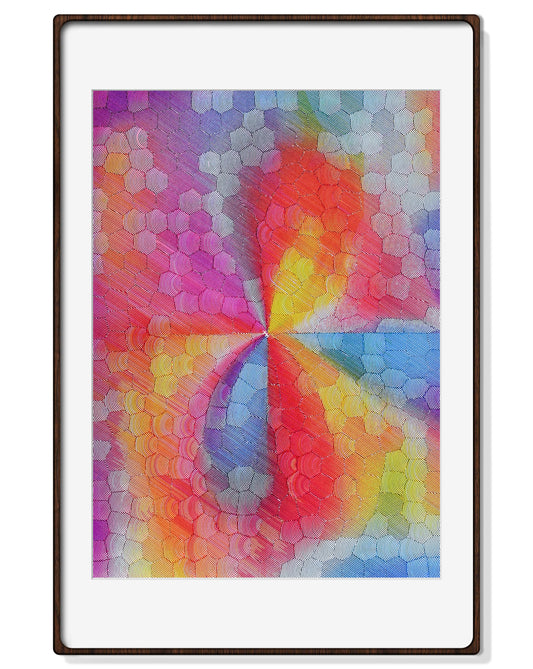 Fading Spiral - 22" × 30" | Framed + Mat 24" × 36"