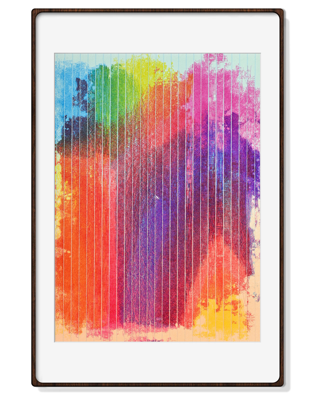 Prismatic Weave - 22" × 30" | Framed + Mat 24" × 36"