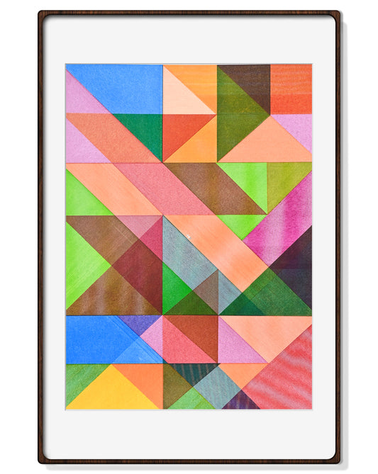 Ink Fold - 22" × 30" | Framed + Mat 24" × 36"