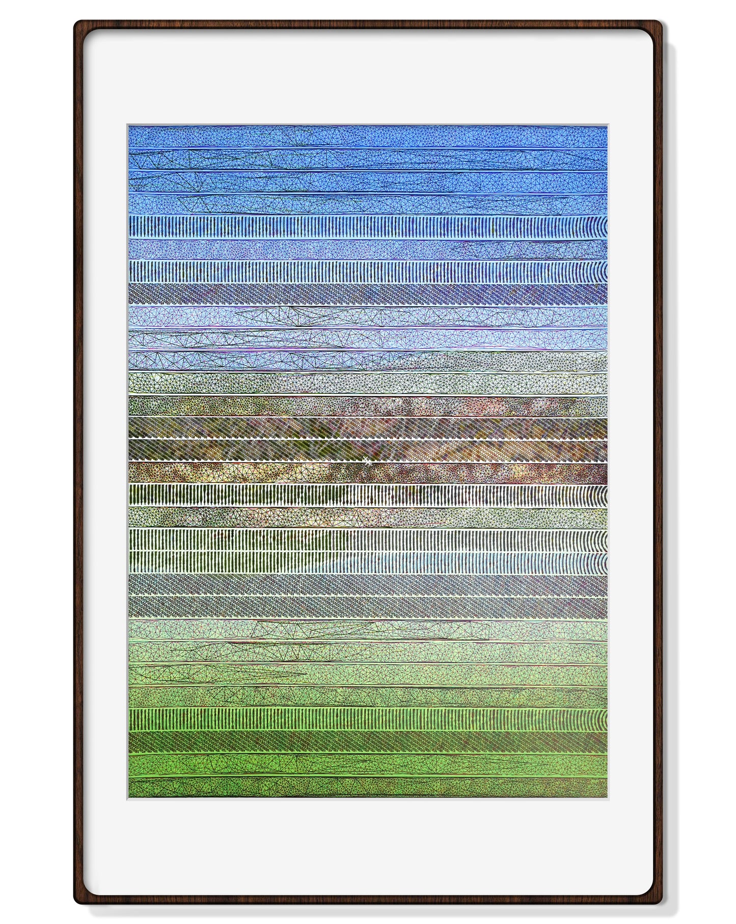Layers of Time - 22" × 30" | Framed + Mat 24" × 36"