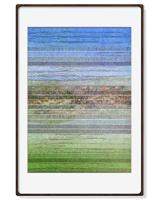 Layers of Time - 22" × 30" | Framed + Mat 24" × 36"