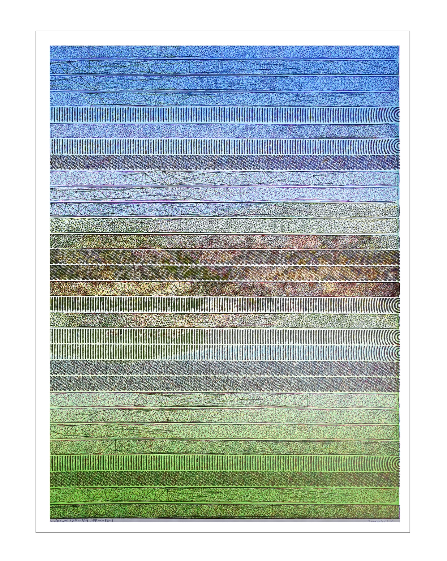 Layers of Time - 22" × 30" | Framed + Mat 24" × 36"