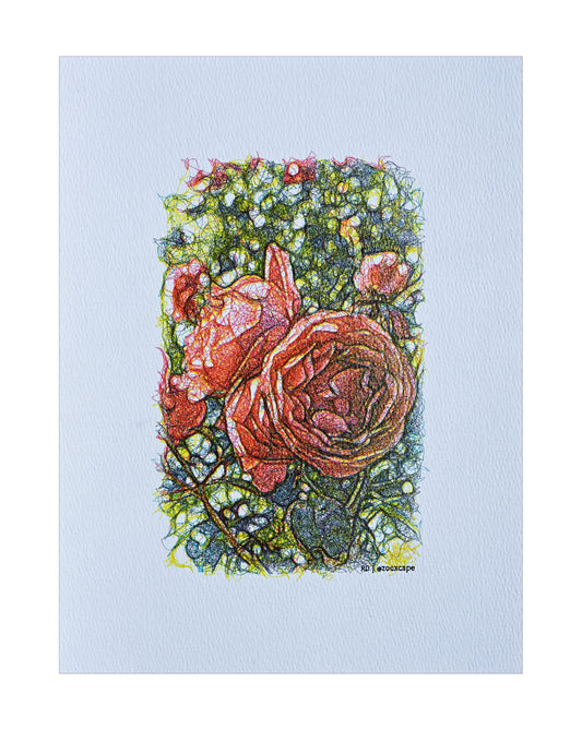 Floral Impression 11 | Generative art | 9" x 12"