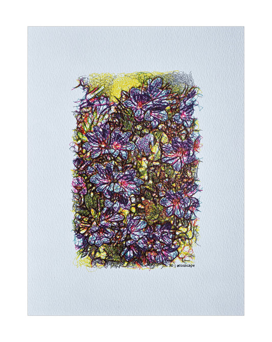 Floral Impression 13 | Generative art | 9" x 12"