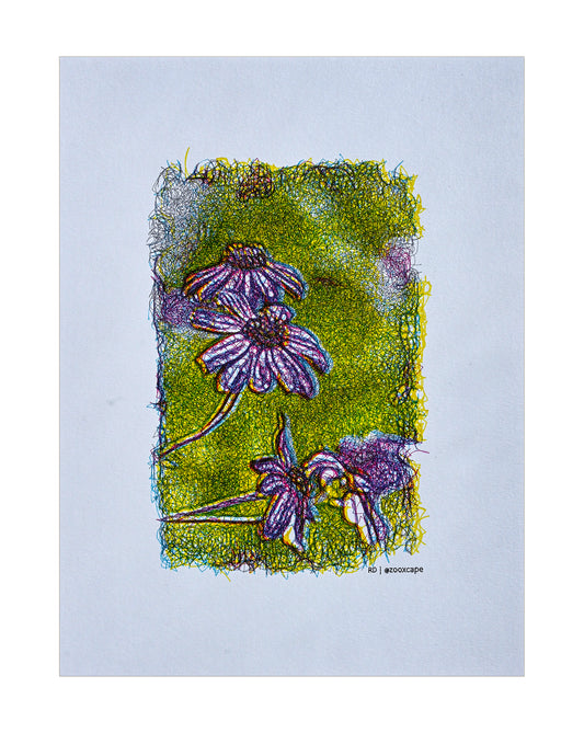 Floral Impression 27 | Generative art | 9" x 12"