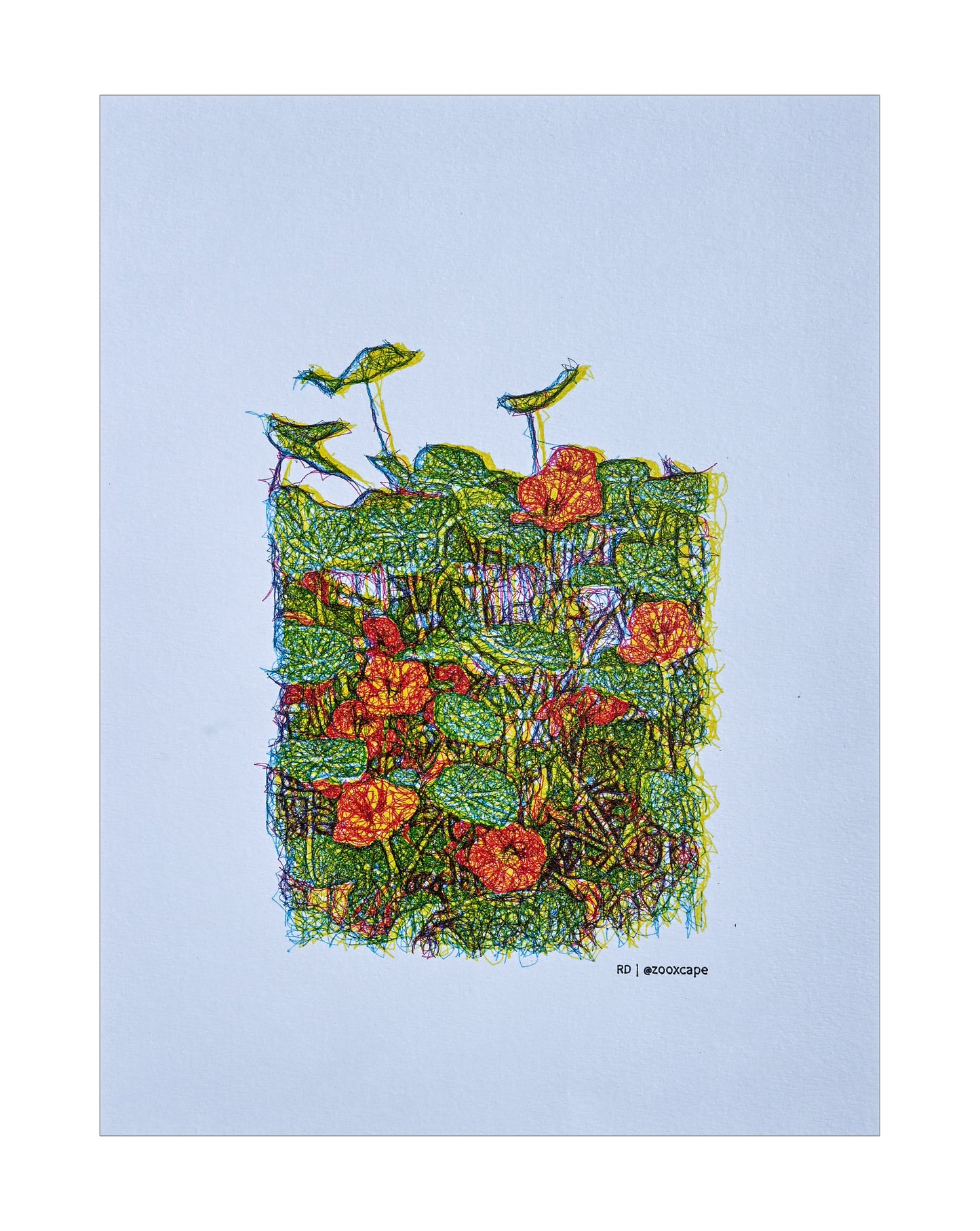 Floral Impression 29 | Generative art | 9" x 12"