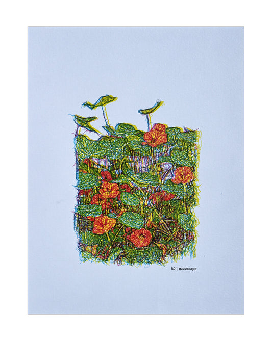 Floral Impression 29 | Generative art | 9" x 12"