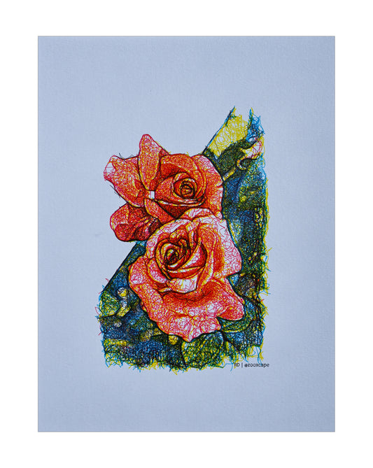 Floral Impression 33 | Generative art | 9" x 12"