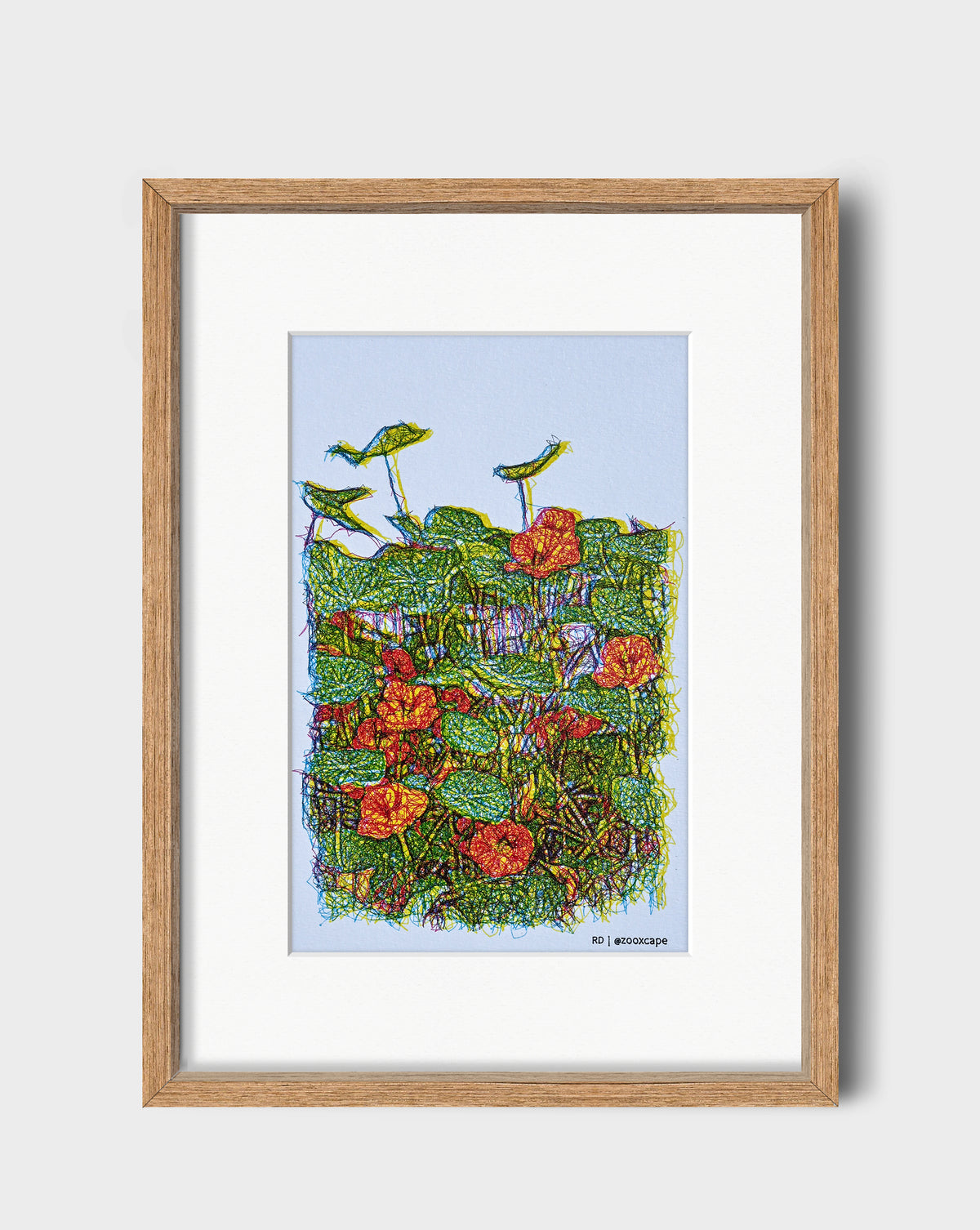 Floral Impression 29 | 9" x 12" | Original Pen Art on Paper
