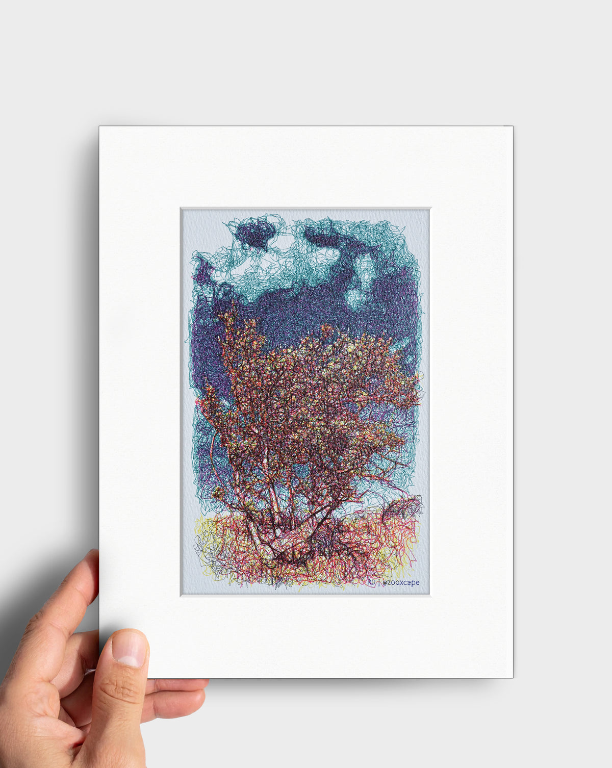 Floral Impression 3 | 9" x 12" | Unique Pen Drawings