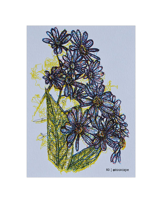 Flowers in Bloom 6 | Generative Art Prints | 5" x 7"