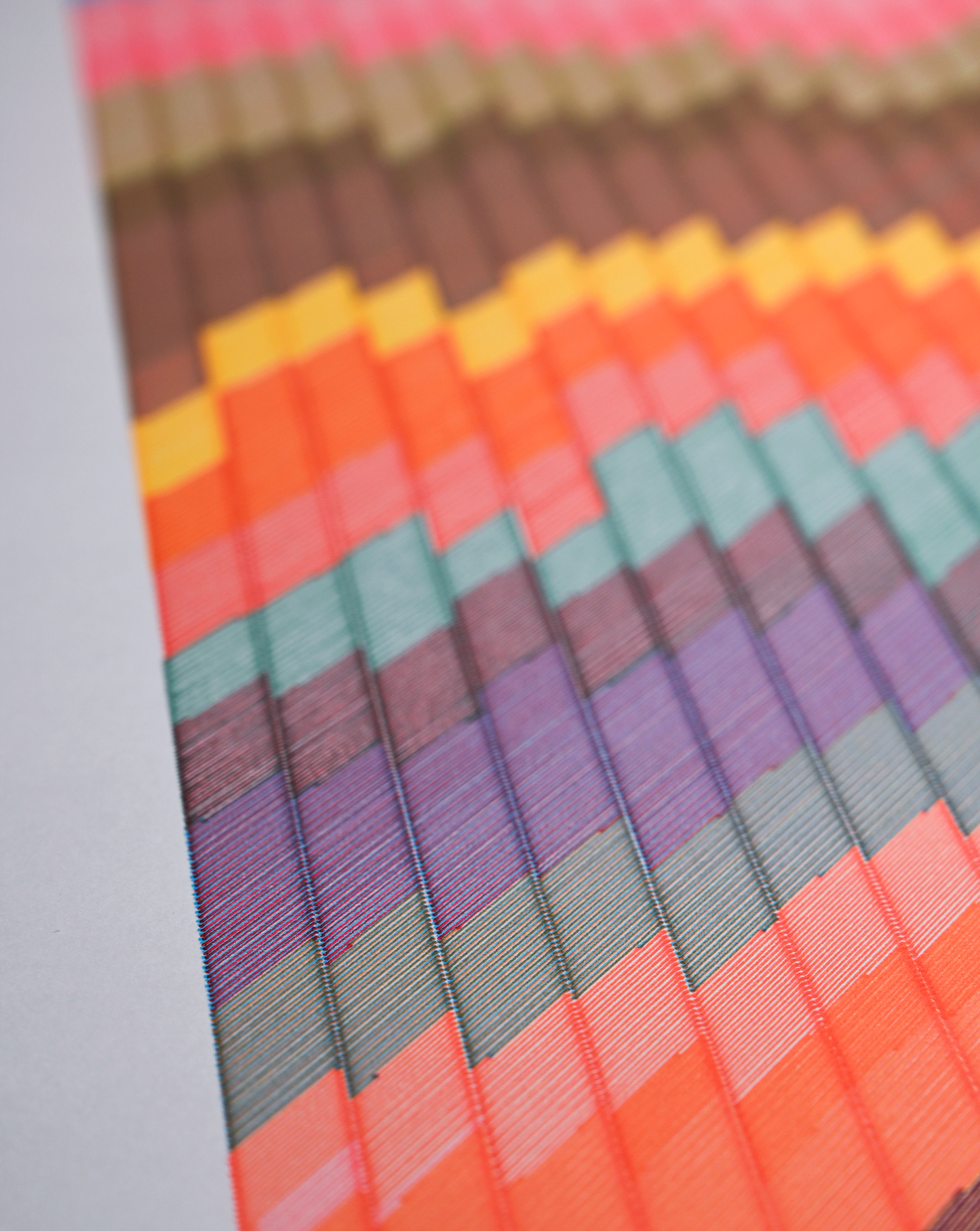 Geometric art inspired by prism reflections – generative pen plotter print- Right- pen plotter art, generative art prints, algorithmic art