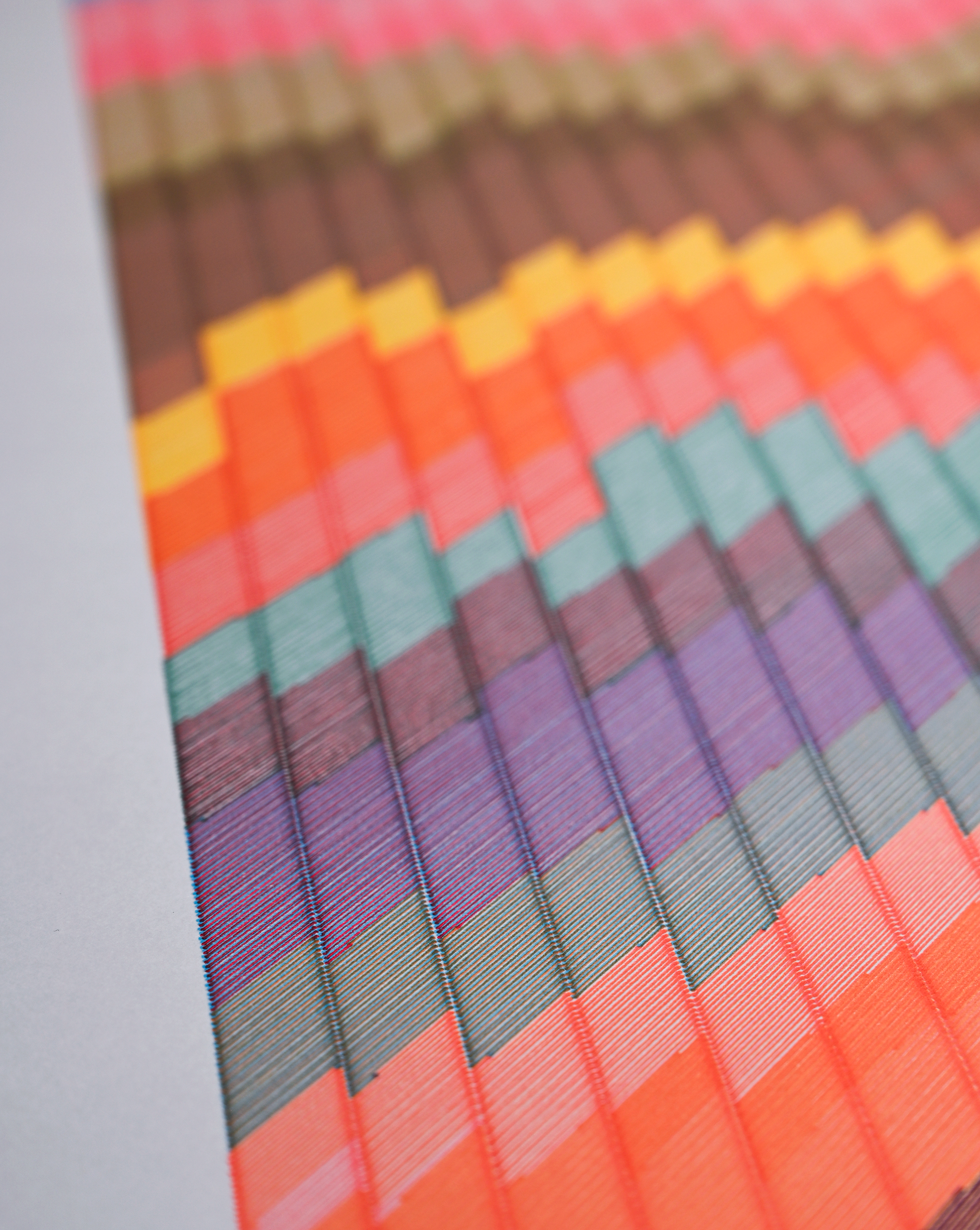 Geometric art inspired by prism reflections – generative pen plotter print- Right- pen plotter art, generative art prints, algorithmic art