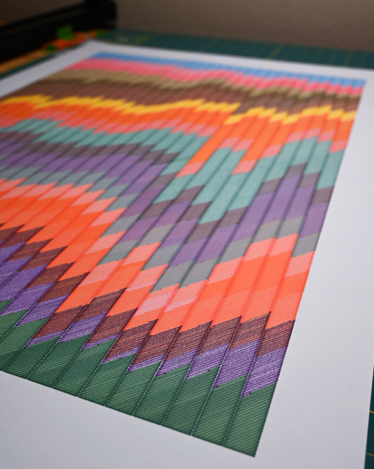 Geometric art inspired by prism reflections – pen plotter art, generative art prints, algorithmic art