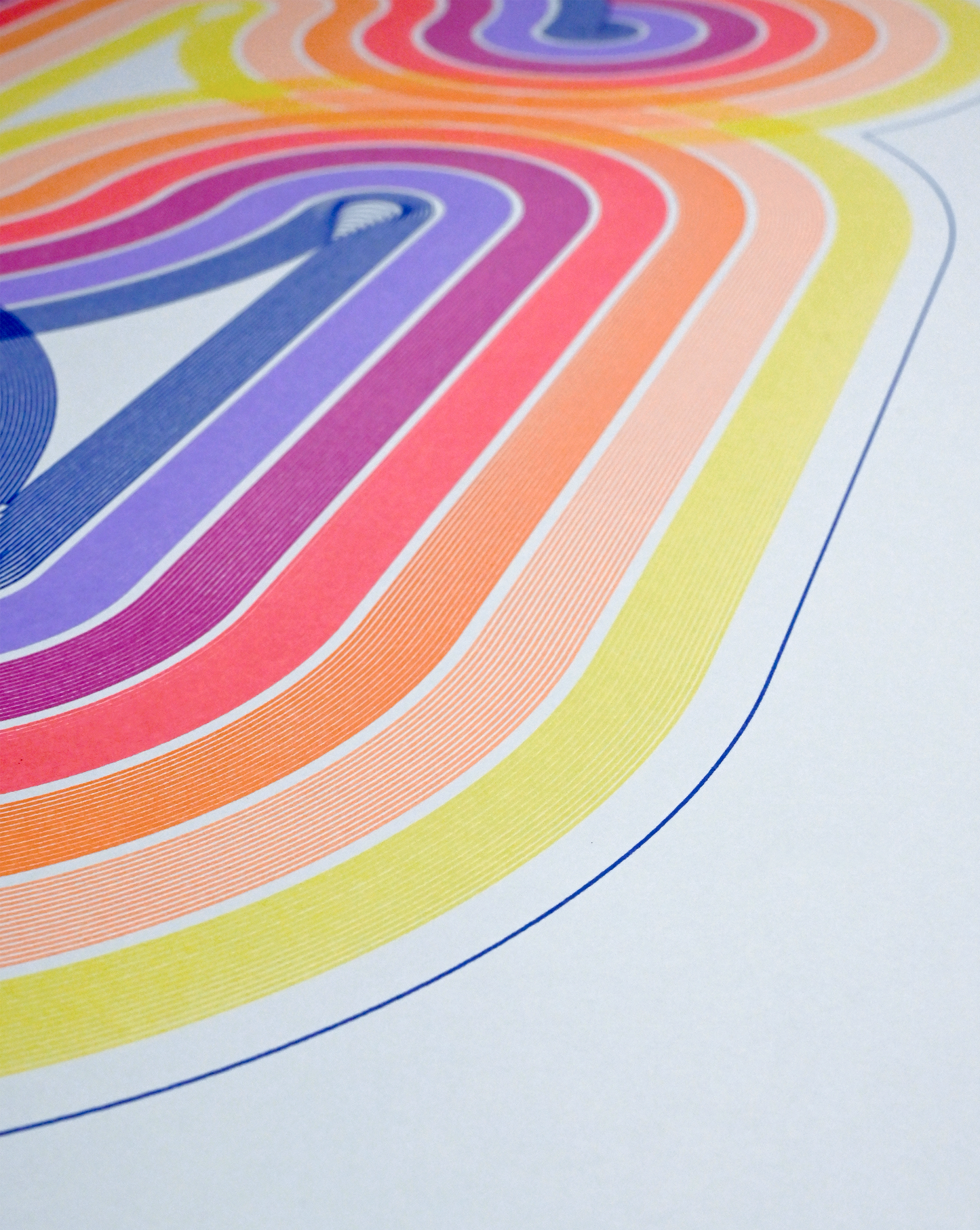 Pen plotter geometric line art of curved arcs and waves – generative plotter artwork-Top-pen plotter art, generative art prints, algorithmic art,