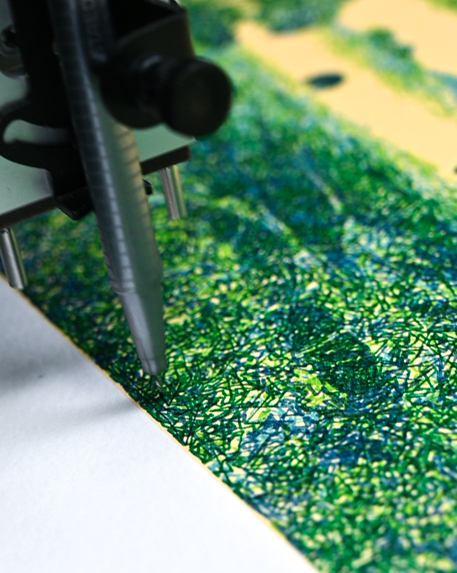 Minimalist plotter art print inspired by mountain and pen plotter art, generative art prints, algorithmic art