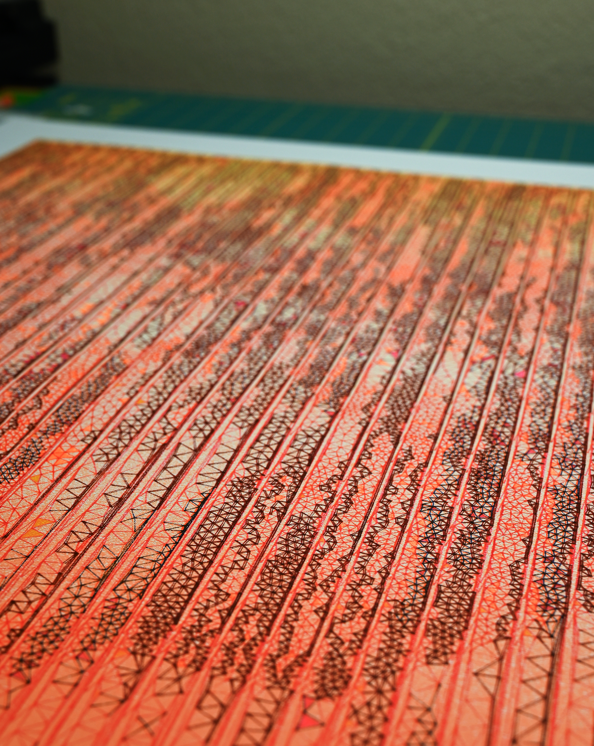 Pen plotter line drawing inspired by texture and luminous pattern -pen plotter art, generative art prints, algorithmic art
