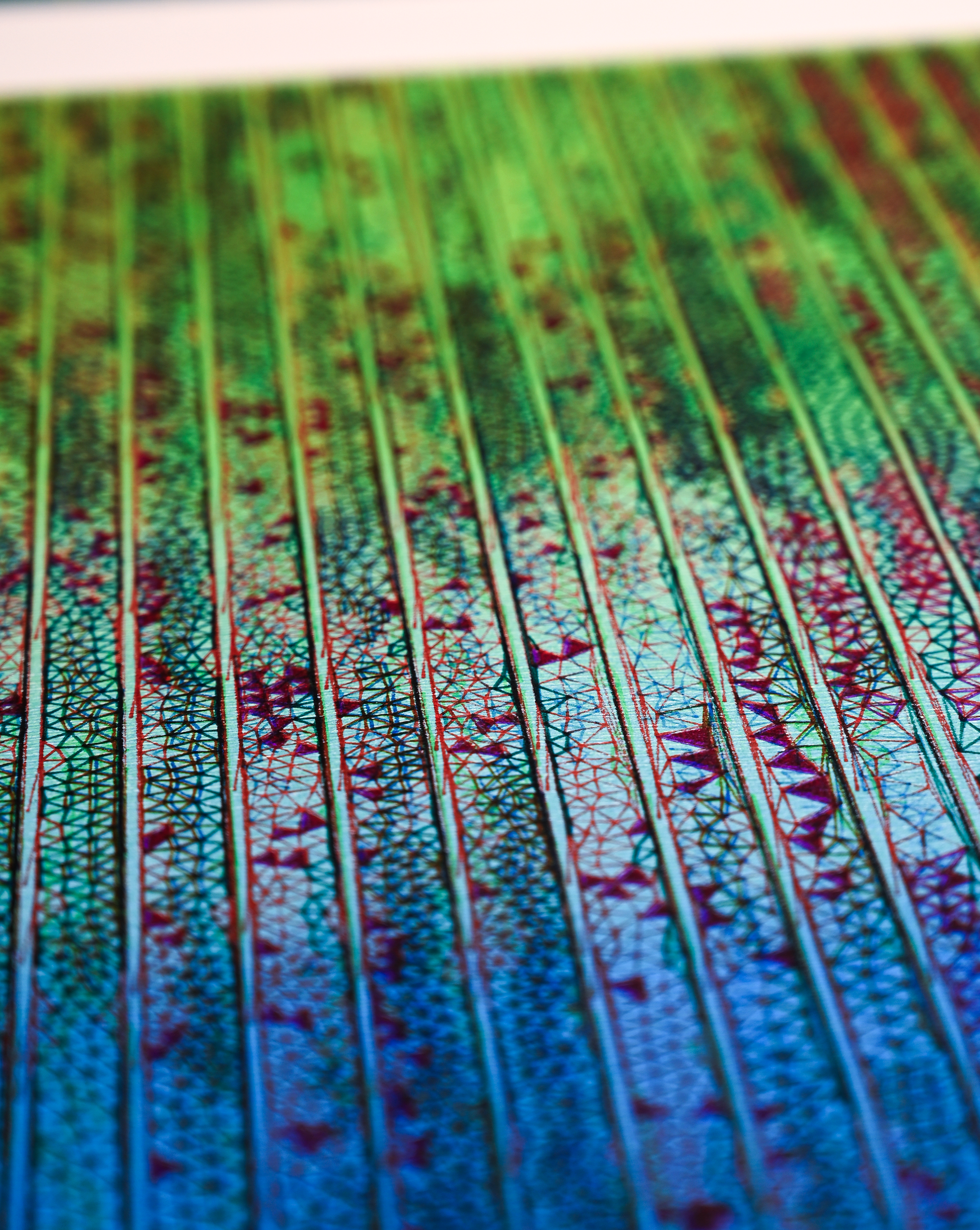 Geometric line art exploring grain texture and light – pen plotter art, generative art prints, algorithmic art